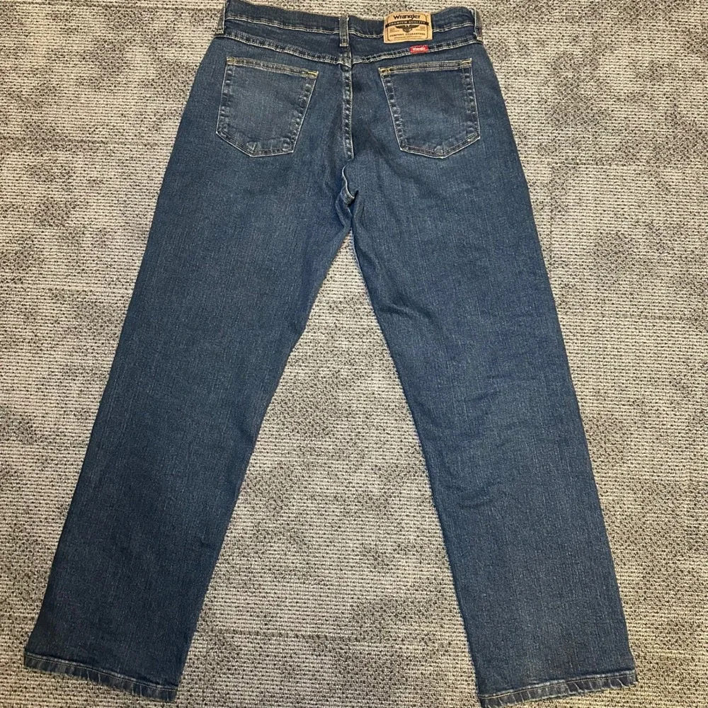 Wrangler Premium Quality Mens Straight Leg Dark Wash Denim Jeans 32x30